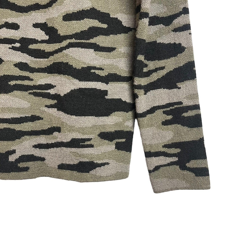Tahari Camoflauge Mock Neck Long Sleeve Sweater XS - Picture 2 of 6